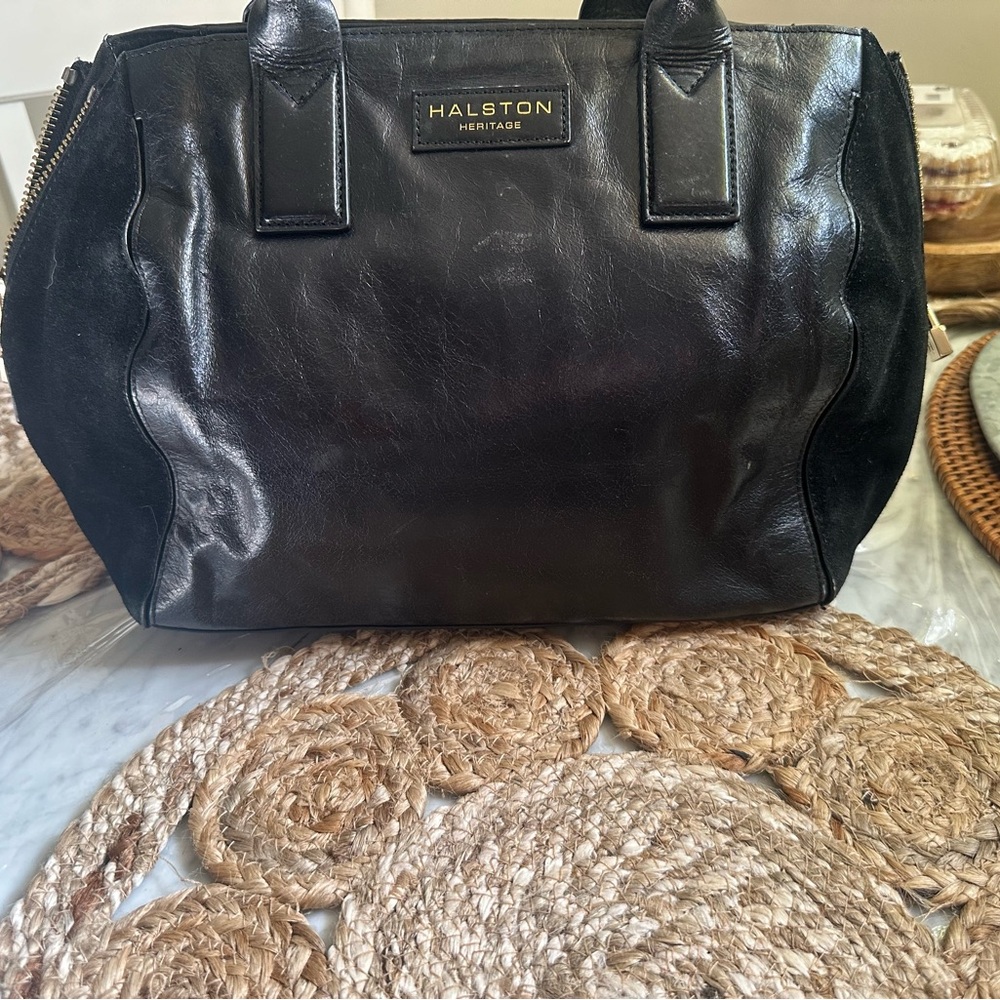 Halston Heritage one size leather satchel